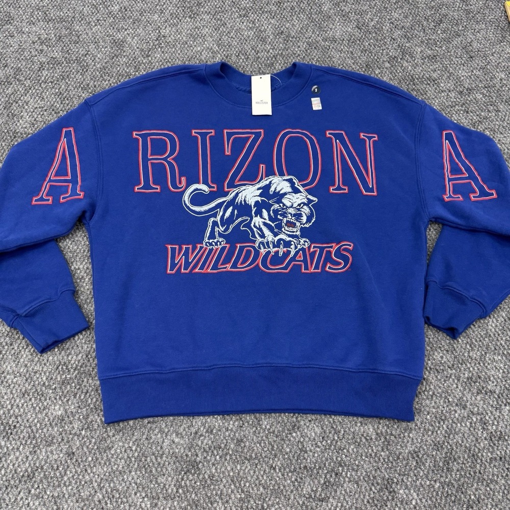 Hollister Small Boxy-Fit University Of Arizona Wildcats Graphic Crew Sweatshirt